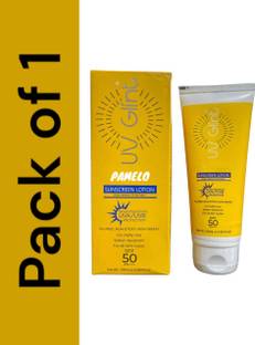 pamelo Sunscreen - SPF 50 PA+ uv glint broad spectrum uva and uvb protective spf 50 for all skin type