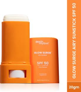 Earth Rhythm Sunscreen - SPF 50 PA++++ Glow Surge Sunscreen Stick with Vitamin C, Zinc Oxide for Oily, Acne Prone Skin