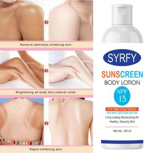 SYRFY Sunscreen - SPF 50 Body Lotion Skin brightening & Whitening SPF 15+ Fairness (100 ml)