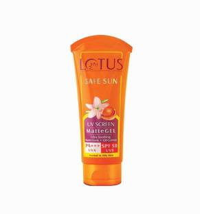 Lotus Organics+ Sunscreen - SPF 50 PA+++ Safe Sun UV Screen Matte Gel SPF 50 100g