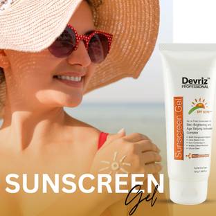 DEVRIZ PROFESSIONAL Sunscreen - SPF 50 PA+++ Sunscreen with Spf 50 Protects From Harmful UVA & UVB Rays For Oily, Dry Skin