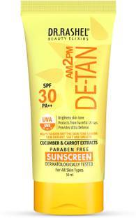 DR.RASHEL Sunscreen - SPF 30++ PA++ DE-TAN SUNSCREEN SPF 30++ PA++ ULTRA DEFENSE WITH CUCUMBER & CARROT EXTRACT