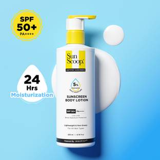 SunScoop Sunscreen - SPF 50 PA++++ Niacinamide Sunscreen Body Lotion | 24-Hours Moisturization