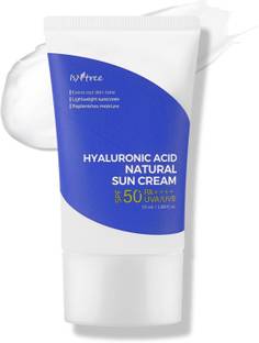 Isntree Sunscreen - SPF 50+ PA++++ Hyaluronic Acid Natural Sun Cream | Korean Sunscreen for Sensitive Skin