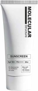 Molecular Structure Sunscreen - SPF 50 PA++++ Blue Light Protection and non-greasy texture No-White Cast