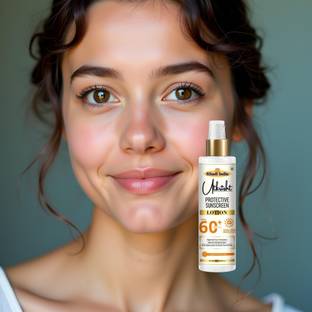 Utkrisht Sunscreen - SPF 60+ PA+++ Khadi SPF 60 Lotion with Gentle Nourishing Skin Base