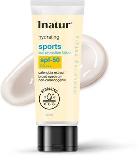inatur Sunscreen - SPF 50 PA+++ Sports Sun Protection Lotion With Broad Spectrum