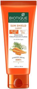 BIOTIQUE Sunscreen - SPF 50 PA+++ CARROT SUNSCREEN FACE LOTION