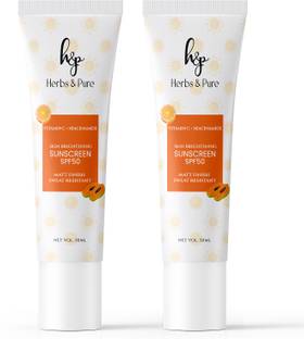 Herbs and Pure Sunscreen - SPF 50 Daily Use Sunscreen Combo of 2 Matte Touch, Non-Sticky Sweat & Water Resistant