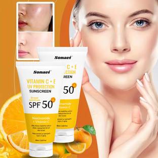 Sonavi Sunscreen - SPF 50 PA+++ Vitamin C+E Lightening Sunscreen For Sun Protection