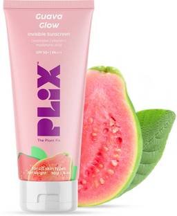 The Plant Fix Plix Sunscreen - SPF 50 PA+++ Guava Glow Invisible Sunscreen With For UV A