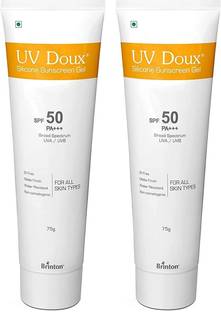 Brinton Sunscreen - SPF 50 PA+++ UVDoux Silicone Sunscreen Gel with SPF 50 PA+++ (75 g) x Pack of 2