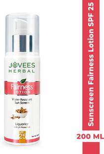 JOVEES Sunscreen - SPF 25 PA+ Fairness Lotion SPF 25 Sunscreen |Water Resistance |All Skin Type