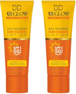 DOOMSDAY Sunscreen - SPF 50 PA++ MEGLOW DEFENSE SUNSCREEN FOR HIGH PROTECTION FOR UVA/UVB RAYS PACK OF- 50ml x 2