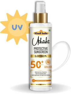 Utkrisht Sunscreen - SPF 50 PA+++ Khadi Sunscreen Lotion | Non-Sticky | Paraben Free | All Skin Types