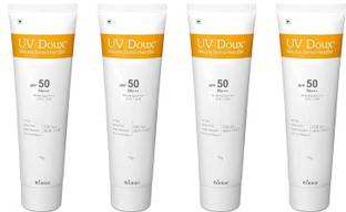 Brinton Sunscreen - SPF 50 PA+++ UVDoux Silicone Sunscreen Gel (75 g) x Pack of 4