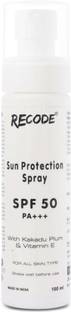 recode Sunscreen - SPF 50 PA+++ Sun Protection Spray SPF50 PA+++