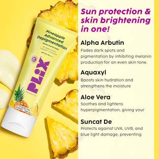The Plant Fix Plix Sunscreen - SPF 50 PA++++ Pineapple Advanced Depigmentation Dewy Sunscreen SPF 50 PA++++