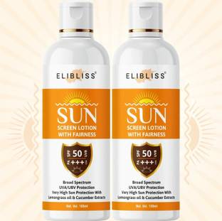 ELIBLISS Sunscreen - SPF 50 PA+++ Sun Expert SPF 24 Ultra Matte Sunscreen Lotion - SPF 24 PA+++ Pack of 2