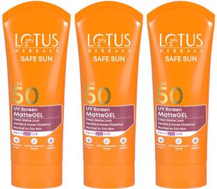 LOTUS HERBALS Sunscreen - SPF 50 PA+++ Safe Sun UV Screen MatteGEL Sunscreen SPF 50 PA+++