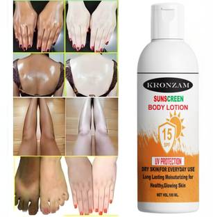 Kronzam Sunscreen - SPF 15++ PA++ sunscreen organic and nathural UV protection vagan body lotion spf 15+++