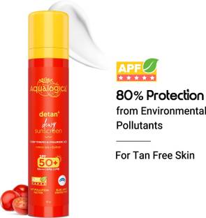 Aqualogica Sunscreen - SPF 50 PA++++ Detan+ Dewy Sunscreen with Cherry Tomato Reduces Tan