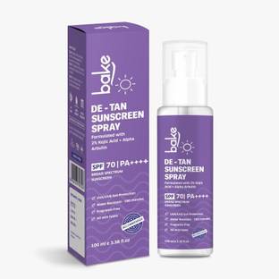 Bake Sunscreen - SPF 70 PA+++ Detan Sunscreen Spray SPF 70 PA+++ For Tan Removal & Pigmentation