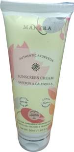 MANTRA Sunscreen - SPF 50 PA+++ Saffron & Calendula Sun Cream - SPF 50