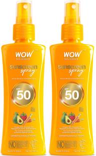 WOW SKIN SCIENCE Sunscreen - SPF 50 PA+ UV Water Transparent Sunscreen Spray -Pack of 2