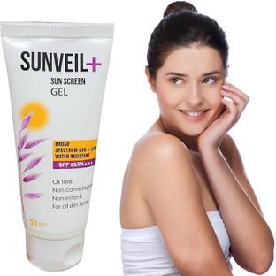 Sunveil Sunscreen - SPF 50 PA+++ Powerful UVA & UVB Defense in a Smooth Gel Formula