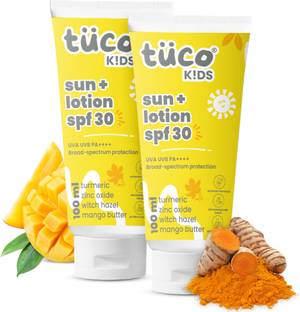 TuCo Sunscreen - SPF 30 PA++++ Kids Sunscreen Lotion SPF30 for Kids Ages 2-5, 5-10 Years | 100ml (Pack of 2)