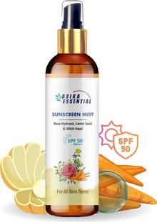Avira Essential Sunscreen - SPF 50 PA++ Sunscreen Spray SPF 50 For All Skin Types| Non Sticky, No Greasy, Lightweight