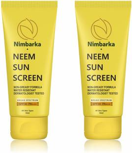 NIMBARKA Sunscreen - SPF 50 PA+++ Neem Sun Screen For heals skin damage 50*2 Pack Of 2