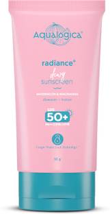 Aqualogica Sunscreen - SPF 50 PA+++ Radiance+ Dewy Sunscreen with Watermelon & Niacinamide| Lightweight & Non-Sticky