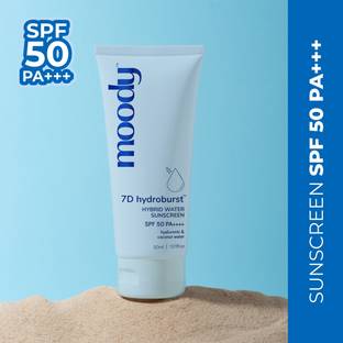 MOODY Sunscreen - SPF 50 PA++++ Hydro Burst Water Sunscreen with SPF 50 PA++++ No White Cast with Aloe Vera