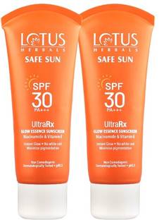 LOTUS HERBALS Sunscreen - SPF 30 PA+++ SafeSun UltraRx Glow Essence Sunscreen SPF 30 50g