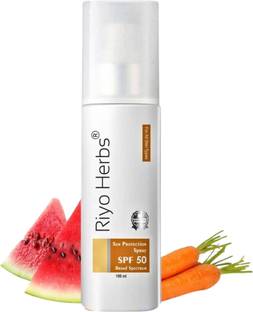 Riyo Herbs Sunscreen - SPF 50 PA+++ Sun Protection Spray SPF 50 With UVA/UVB, Broad Spectrum, Daily Sunscreen Spray