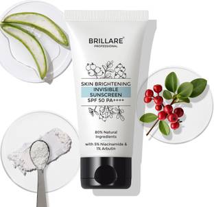 BRILLARE Sunscreen - SPF 50 PA+++ Skin Brightening Sunscreen With Niacinamide, Safe from UVA & UVB