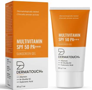 Dermatouch Sunscreen - SPF 50 PA+++ Multivitamin Gel | UVA-UVB Protection | Zero White Cast