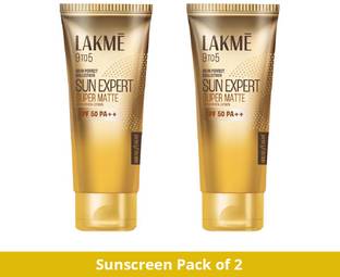 Lakmé Sunscreen - SPF 50 PA+++ Matte Sunscreen SPF 50 PA+++, Niacinamide|UVA/B Protection 100ml PO2
