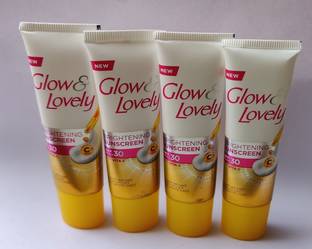 Glow & Lovely Sunscreen - SPF 50 PA+++ BRIGHTENING SUNSCREEN WITH VITA C 15grem X 4UNIT