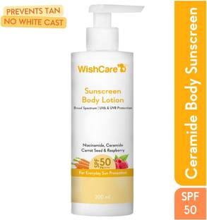 WishCare Sunscreen - SPF 50 PA+++ SPF50 Sunscreen Lotion - Broad Spectrum UVA & UVB Protection- No White Cast