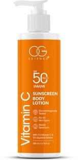OG BEAUTY Sunscreen - SPF 50 PA+++ Body Lotion with Vitamin C & Liquorice Extract