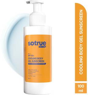 Sotrue Sunscreen - SPF 50 PA+++ Cooling Body Gel with 2% Niacinamide & Cica Extract, No White Cast