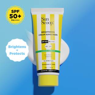 SunScoop Sunscreen - SPF SPF50 PA+++ Brightening Cream Face Sunscreen |with Vitamin C, No White Cast