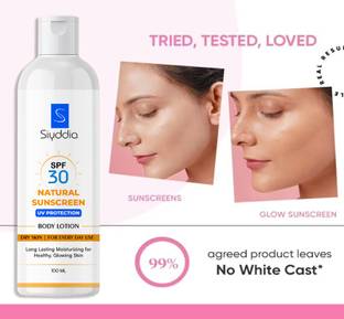 SIYDDIA Sunscreen - SPF 50 PA++ Mineral Sunscreen lotion For Pollution Protect -SPF30PA++