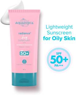 Aqualogica Sunscreen - SPF 50 PA+++ Radiance+ Dewy Sunscreen for Oily Skin with Watermelon & Niacinamide