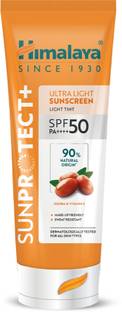 HIMALAYA Sunscreen - SPF 50 PA++++ Sun Protect+ Ultra Light Sunscreen Light Tint