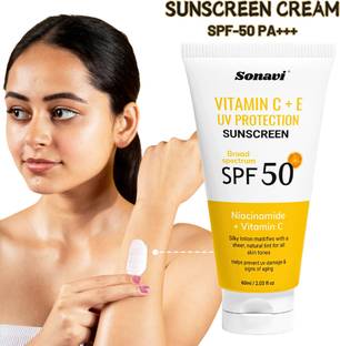Sonavi Sunscreen - SPF 50 PA+++ SunscreenCream-Sunscreen Lotion Spf 50+++ Moisturizes-Lightening sunscreen cream