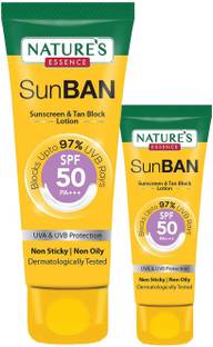 Nature's Essence Sunscreen - SPF 50 PA+++ SUNBAN SPF 50(175MRP)60ML+SPF 50(100MRP) 30ML